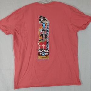Kid Rock's Big Honky Tonk Rock & Roll Steakhouse Tshirt Mens 2XL Salmon Pink